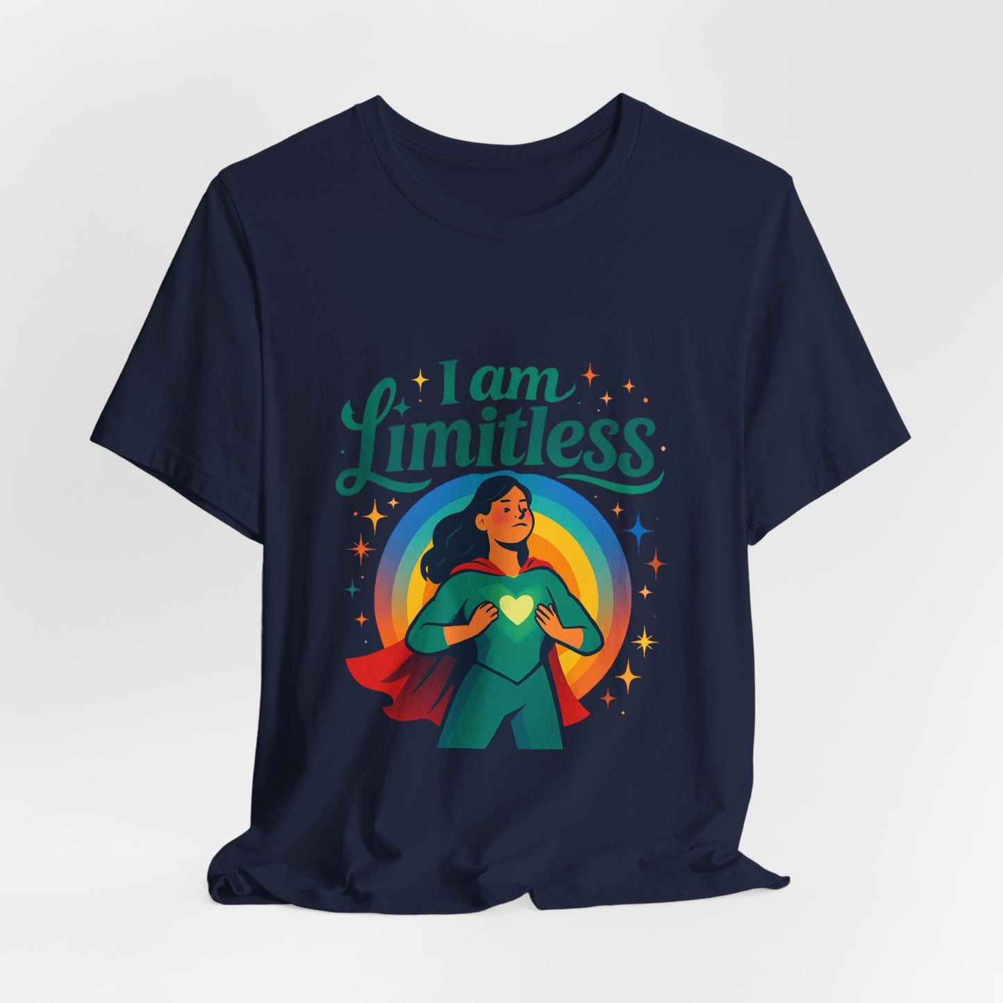 I Am Limitless Tee — Empowering Superhero Graphic T-Shirt