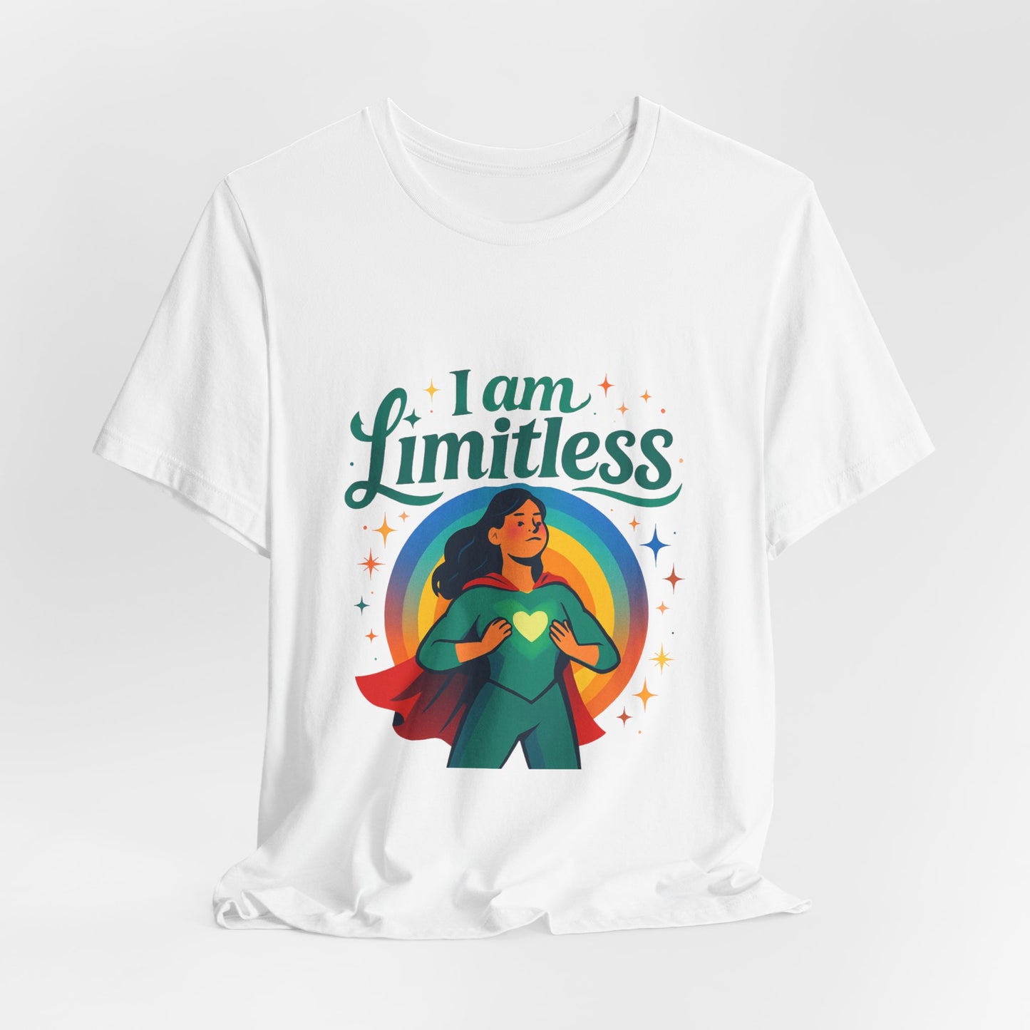 I Am Limitless Tee — Empowering Superhero Graphic T-Shirt