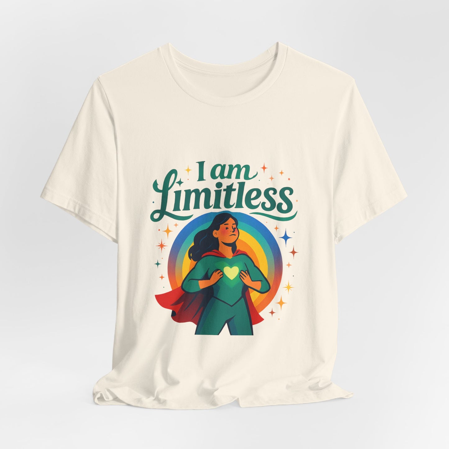 I Am Limitless Tee — Empowering Superhero Graphic T-Shirt