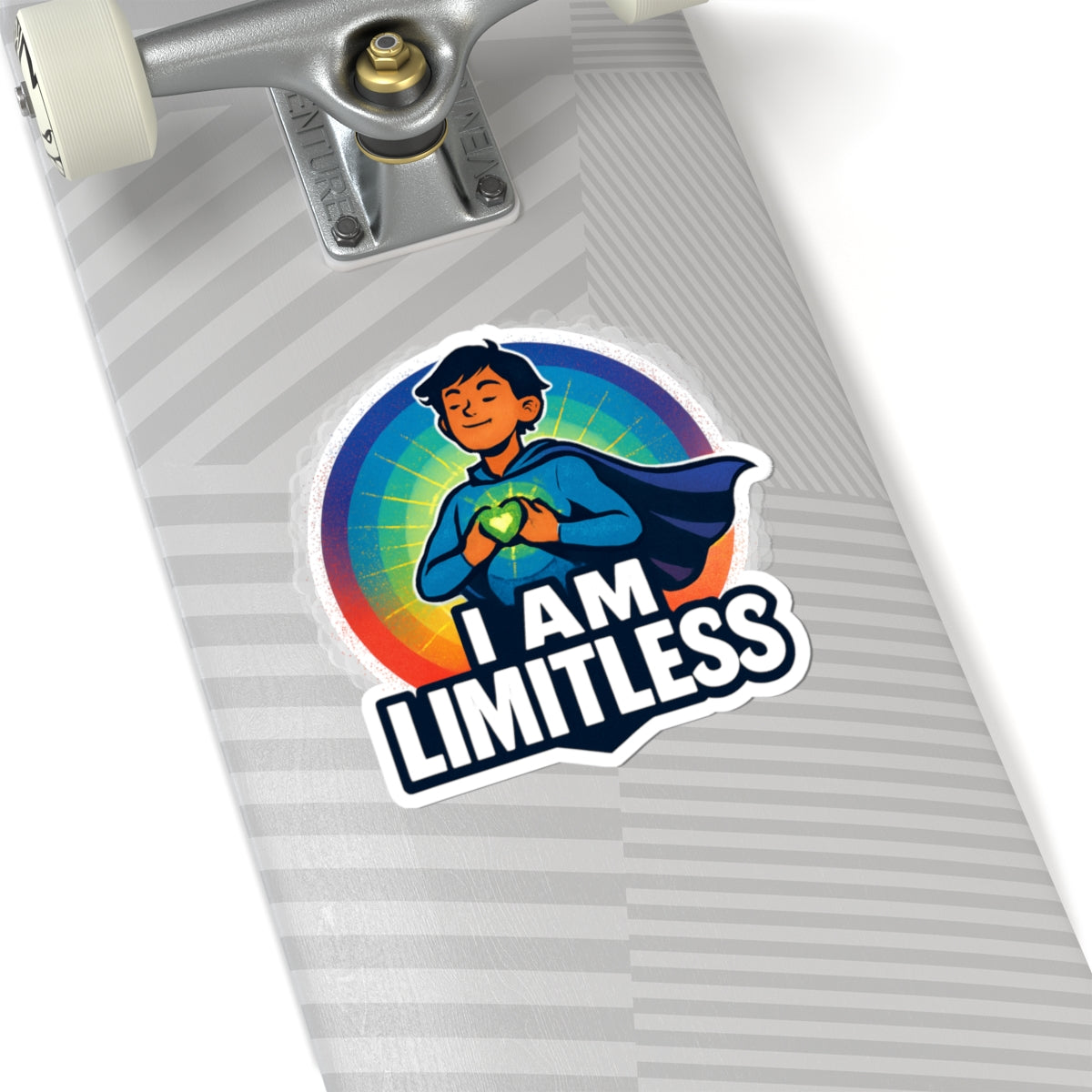 I Am Limitless Inspirational Sticker — Motivational Superhero Kiss-Cut Sticker