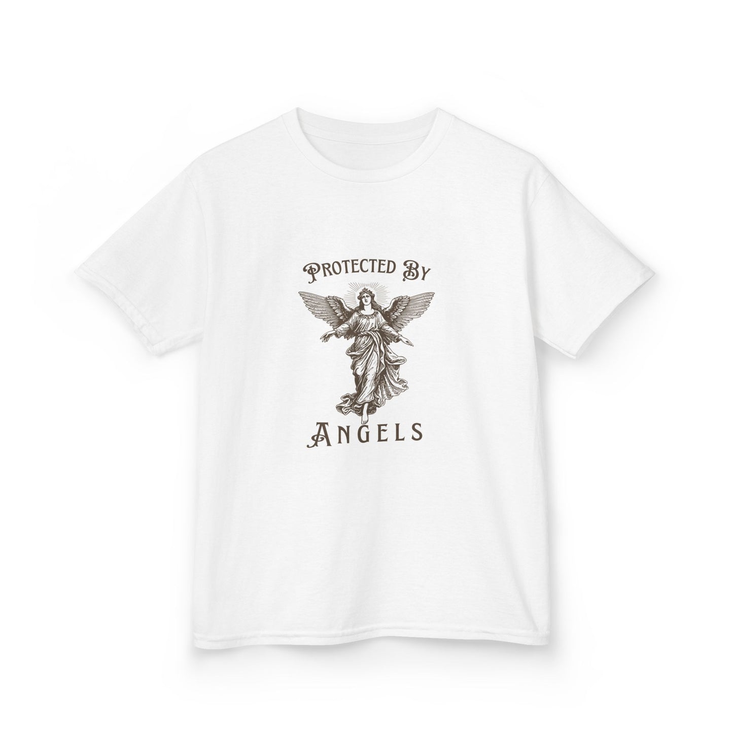 Kids Angel Protector Tee, Cute Kids Clothing, Birthday Gift for Children, Guardian Angel Shirt, Spiritual Tee for Kids