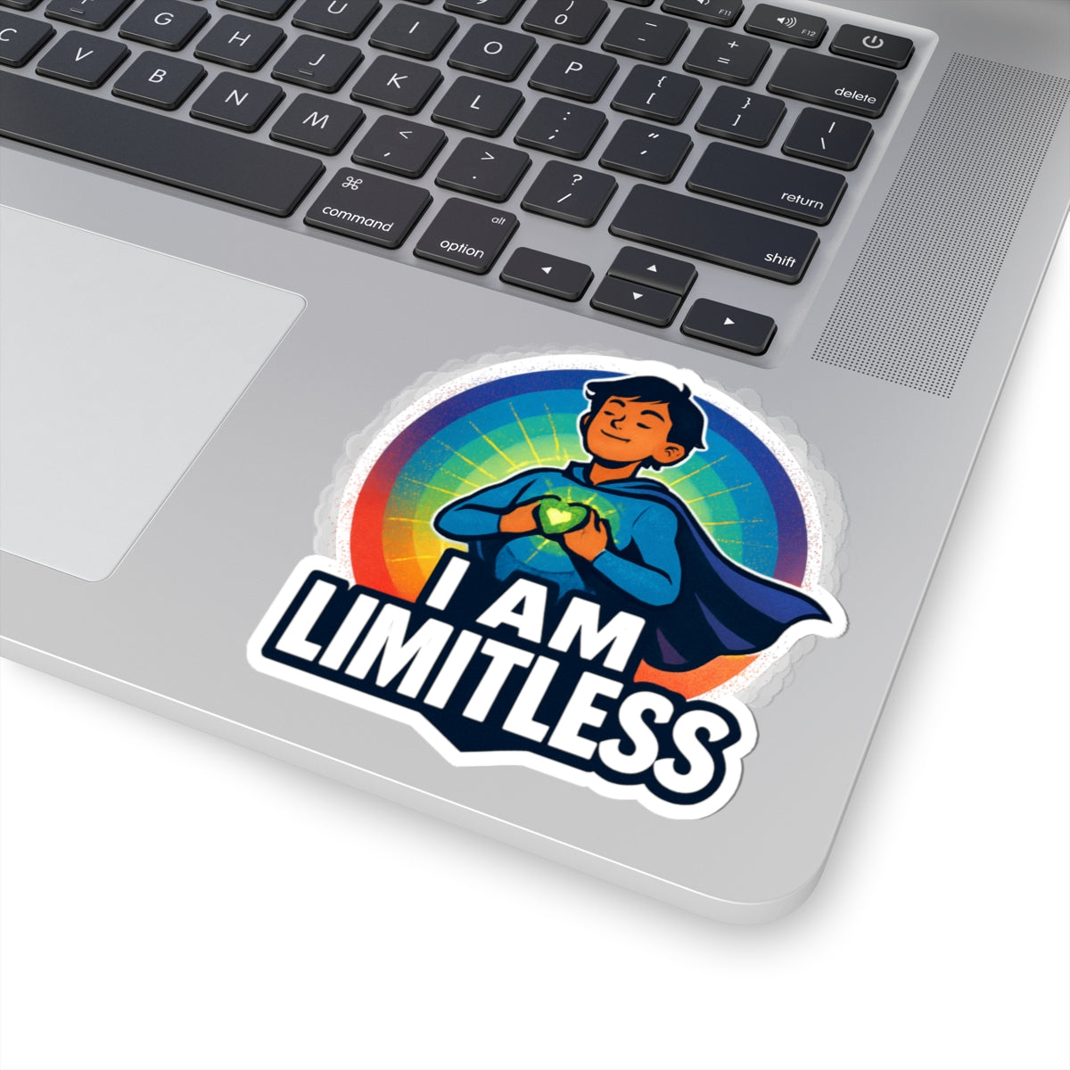 I Am Limitless Inspirational Sticker — Motivational Superhero Kiss-Cut Sticker