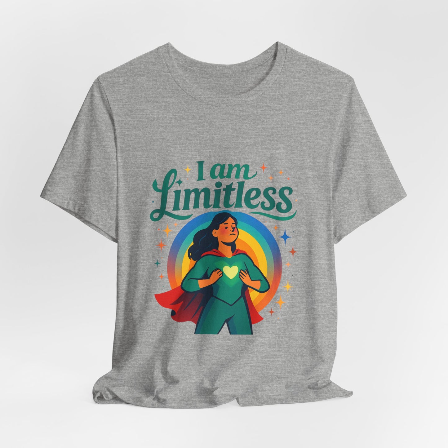 I Am Limitless Tee — Empowering Superhero Graphic T-Shirt