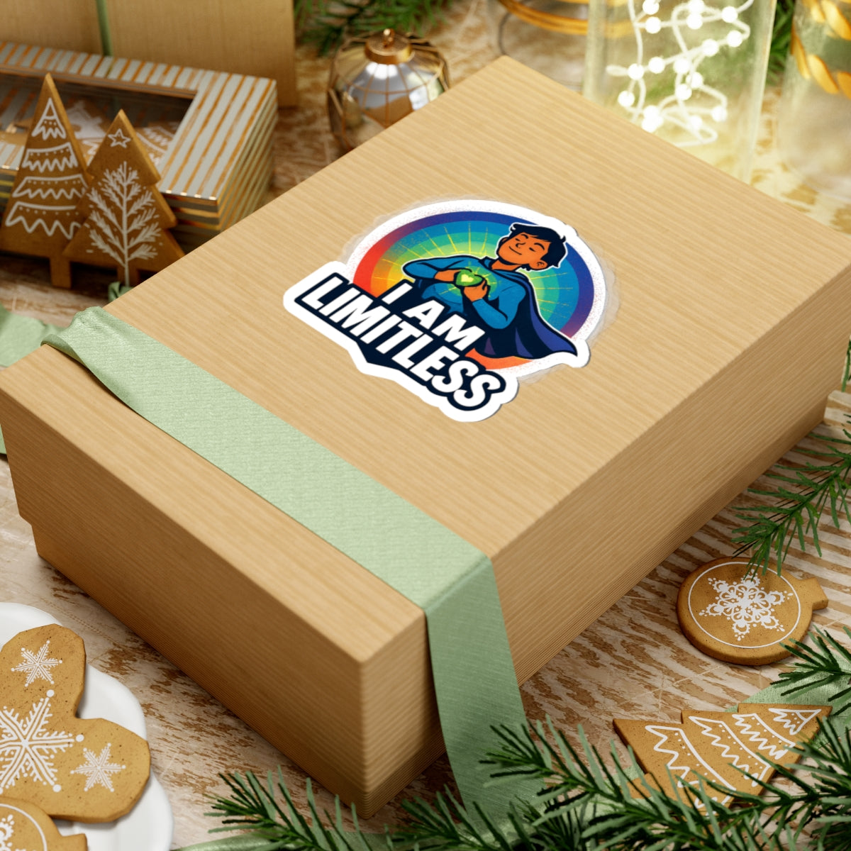 I Am Limitless Inspirational Sticker — Motivational Superhero Kiss-Cut Sticker